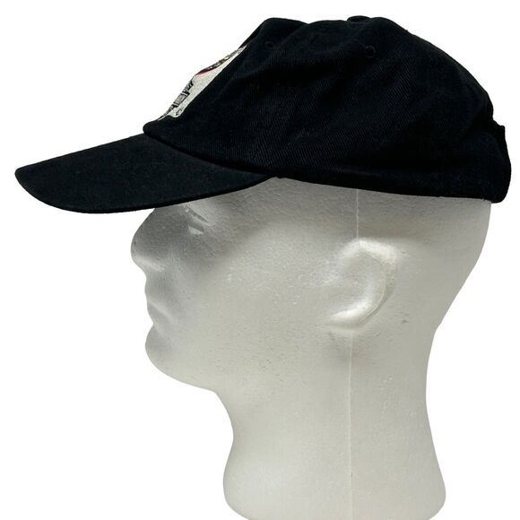 Vintage Harley Davidson Miller Genuine Draft Dad Hat Baseball Cap 90s Black MGD - Picture 7 of 10